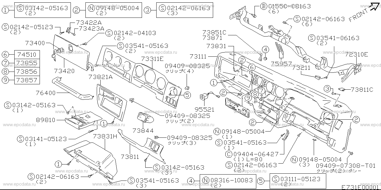 Instrument panel for Suzuki Jimny Sierra 2 generation