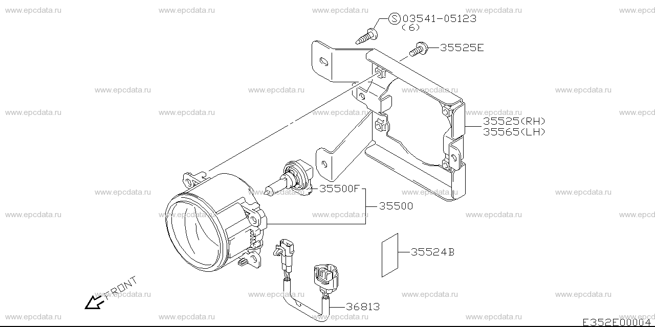 Fog lamp for Suzuki Jimny Sierra JB43, 3 generation 01.2002 - 04.2012 ...