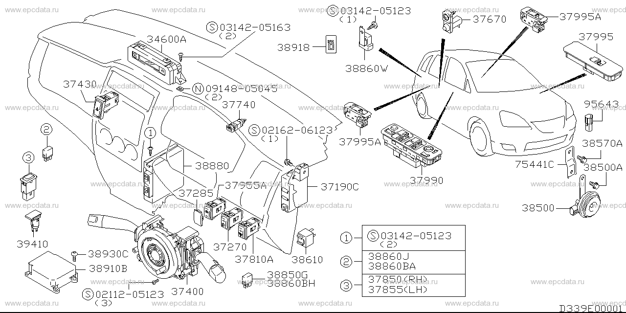 Electrical control for Suzuki Aerio, RA21S 200001-250000 10.2003 