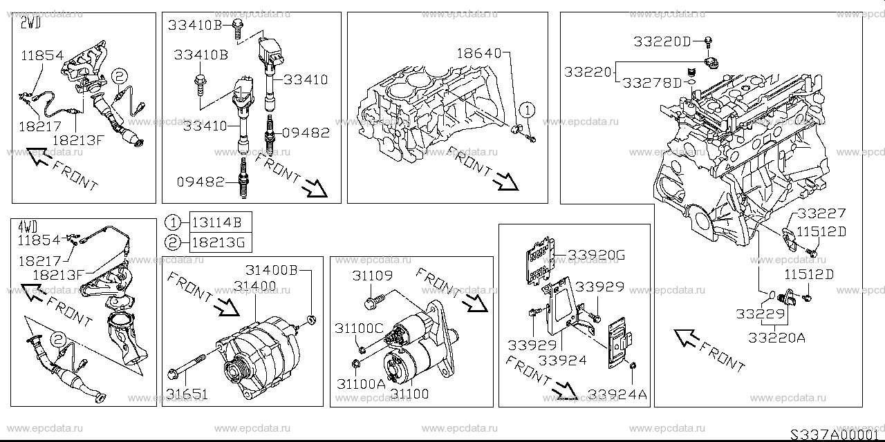 Engine electrical for Suzuki Landy 1 generation 01.2007 - 12.2007